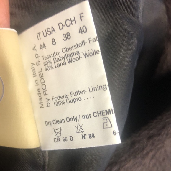 Cinzia Rocca Piacenza Baby Llama Brown Classic Italian Coat size 8 - Picture 8 of 10